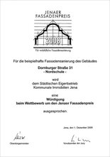 Jenaer Fassadenpreis 2008 für vorbildliche Fassadensanierung