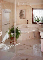 Natursteinbäder - Badgestaltung mit Marmor, Wanne und Boden